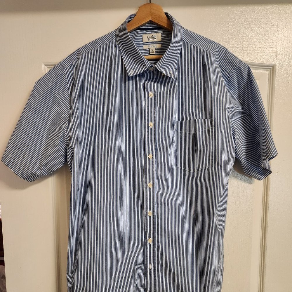 Croft & Barrow Short-sleeved Striped Dress Shirt (XL)